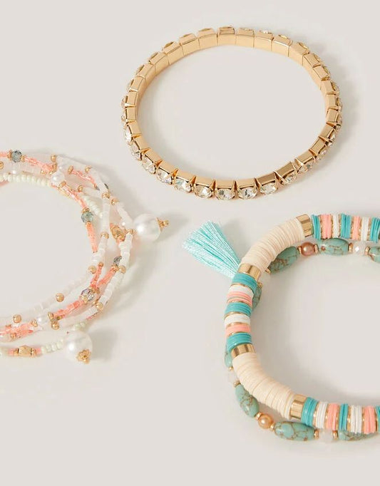 Multi-Pack Bead Bracelets Set