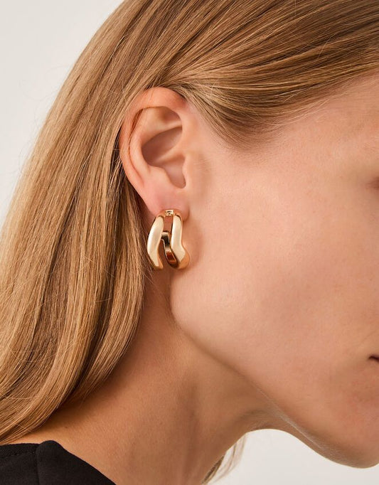 Artistic Cut-Out Hoop Earrings