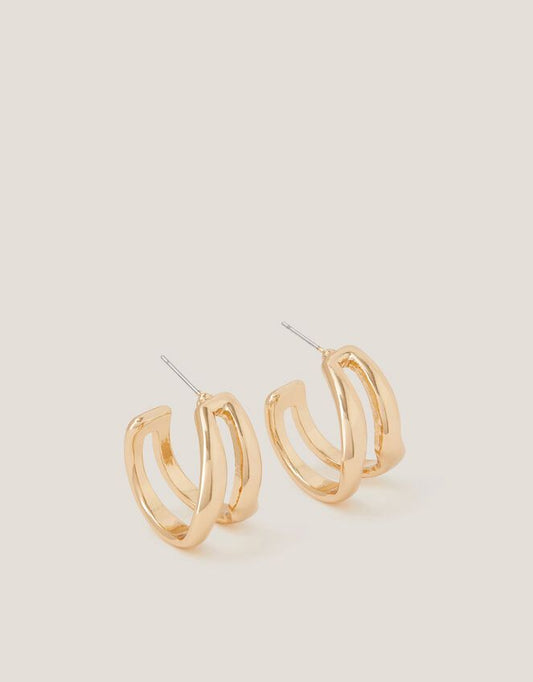Artistic Cut-Out Hoop Earrings