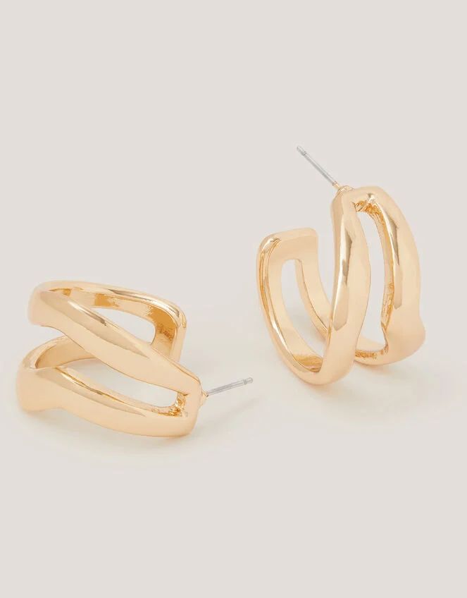 Artistic Cut-Out Hoop Earrings